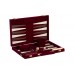 18 inch Burgundy Velvet Backgammon